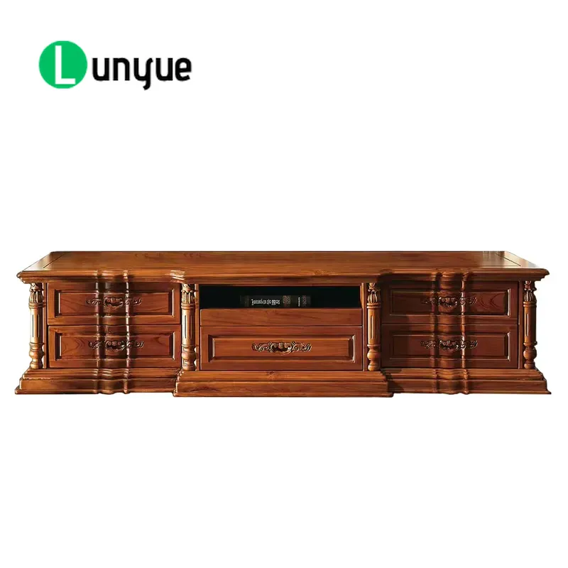 Sustainable Living Homes - Mobile TV in Teak Intagliato a